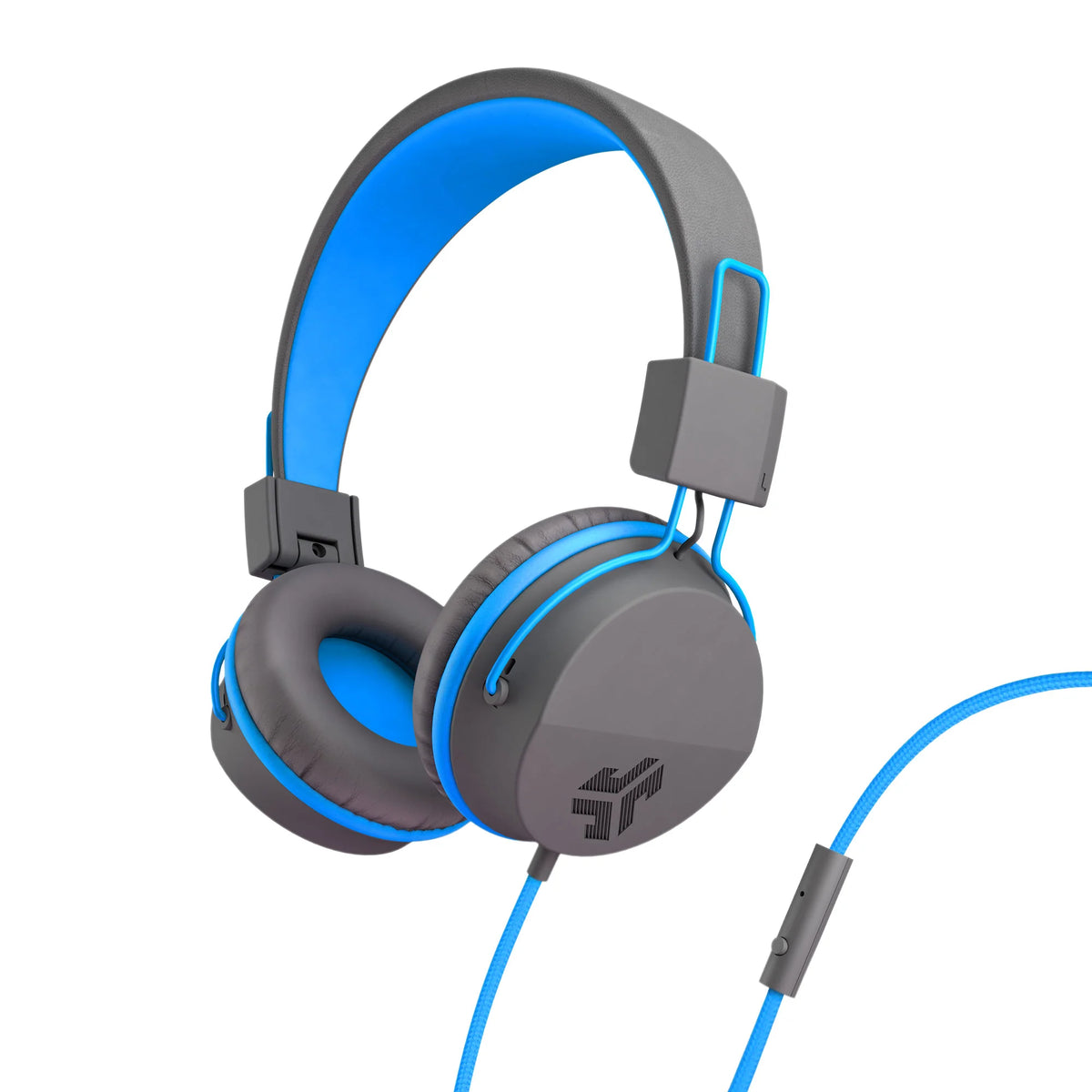 JBuddies Studio On-Ear Kids Wired Type-C Headphones Blue/Gray